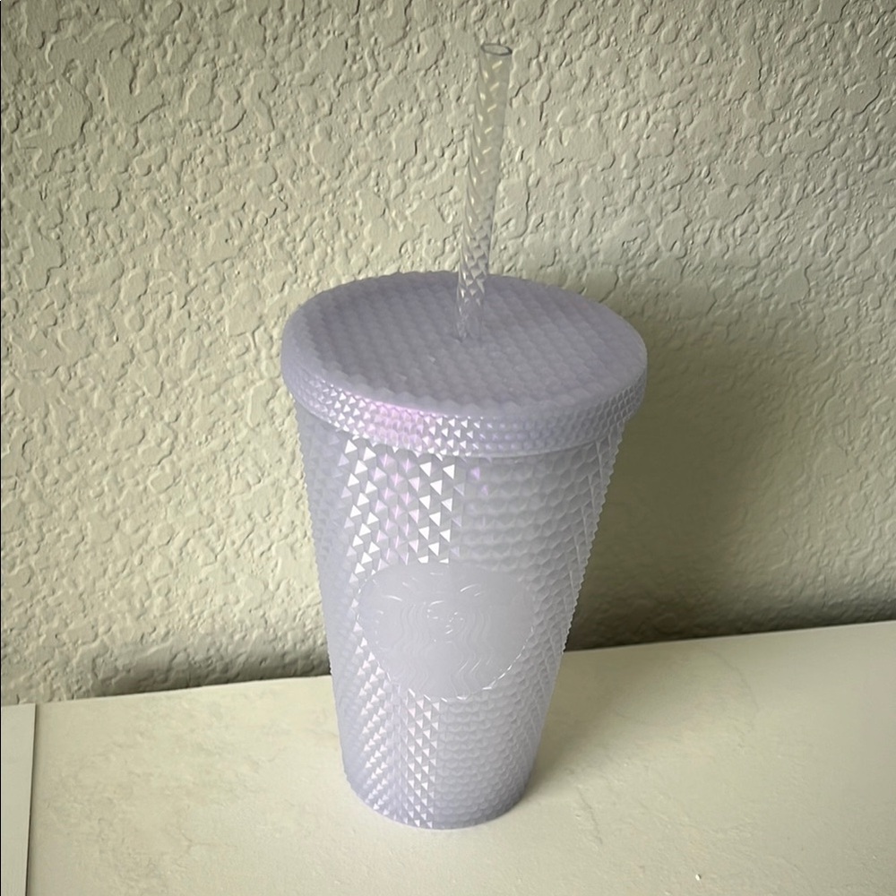 Starbucks Grande Studded Matte Iridescent Icy White Tumbler